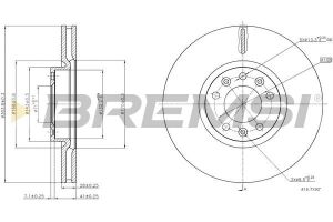 Гальмівний диск передні Citroen Berlingo/Peugeot Partner 18- (303.6x28)