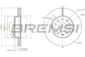 Гальмівний диск передні VW Golf VII 12- (276x24)