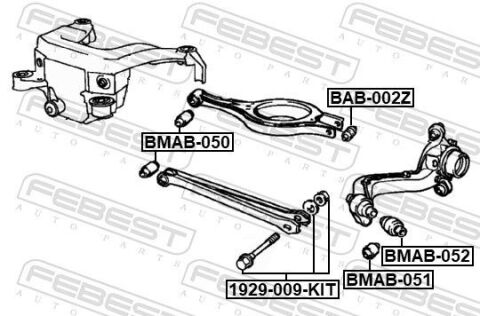 Болт з ексцентриком (ремкомплект) BMW 3(E36) 97-05