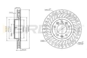 Тормозной диск передний BERLINGO/PARTNER 1.5 BlueHDi 18- (283x26mm)