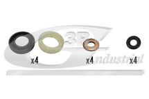 Комплект шайба (4шт)+ сальник (4шт)+ втулка (4шт) +прокладка (4шт) форсунки Citroen Berlingo 1.6HDI