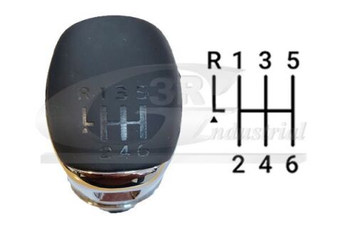 Ручка важеля КПП 6ст. (Silver) PEUGEOT 3008 16-, 5008 16- CITROËN C5 AIRCROSS 18-