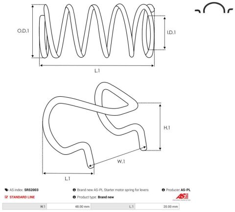 Пружина вилки стартера Пружина вилки стартера