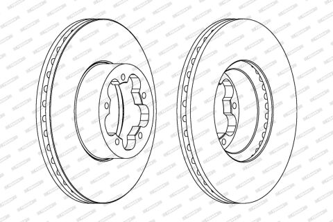 Комплект гальмівних дисків (2 шт) передній лівий/правий FORD TRANSIT, TRANSIT TOURNEO 2.2D 04.06-08.14