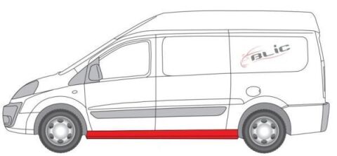 Поріг лівий/правий (ремонтна частина, нижня частина, довжина 200см) CITROEN JUMPY II  FIAT SCUDO 270  PEUGEOT EXPERT 11.06-06.16