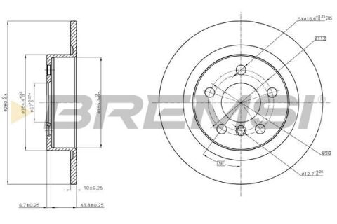 Гальмівний диск задній BMW i3 13-