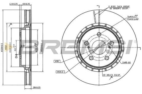 Гальмівний диск передній RX 3/Rav 4 12-