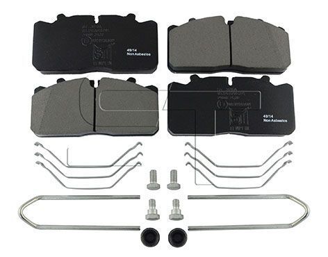 Дисковые тормозные колодки, комплект (с РМК), DAF, MAN, 29088/29285 WVA