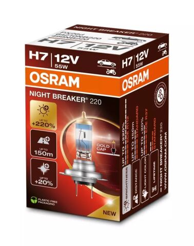 Лампа галогенная NIGHT BREAKER +220% H7 12V 55W Лампа галогенная NIGHT BREAKER +220% H7 12V 55W