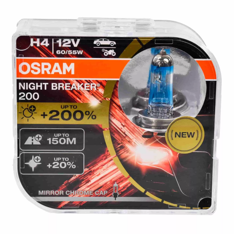 Лампа галогенна Night Breaker 200 H4 12V 60/55W (комплект)
