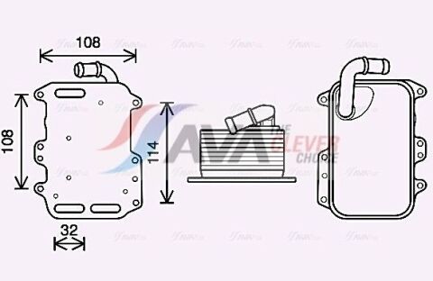 Олійний радіатор VAG (вир-во AVA)