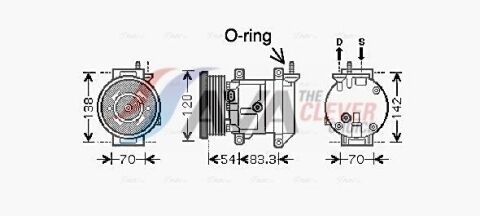 Компресор кондиціонера CHEVROLET AVEO (2003) 1.5