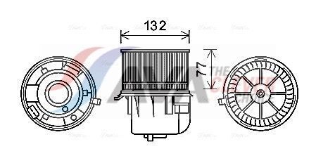Вентилятор салону FORD TRANSIT (вир-во AVA)