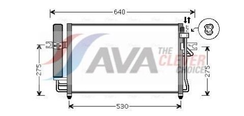 Радіатор кондиціонера Hyundai Getz 08/02 (вир-во AVA)