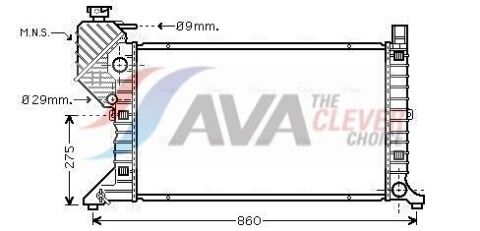 Радіатор охолодження MERCEDES-BENZ SPRINTER SERIES B901/B902 (1995) SPRINTER 214 2.3