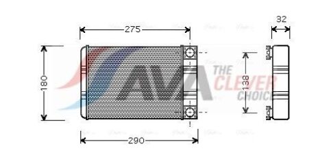 Радіатор опалення MERCEDES C-CLASS W 203 (00-) (вир-во AVA) Радіатор опалення MERCEDES C-CLASS W 203 (00-) (вир-во AVA)