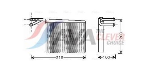 Радиатор отопления MERCEDES-BENZ SPRINTER SERIES B901/B902 (1995) SPRINTER 208D 2.3