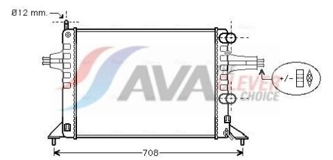 Радіатор охолодження двигуна ASTRA G 1.2 MT-AC 98-04 (Ava)