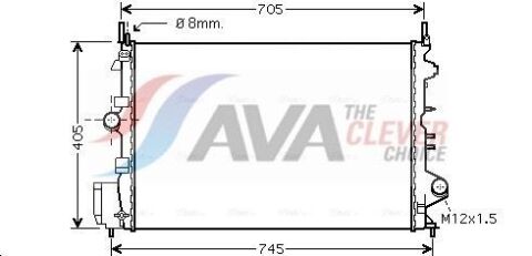 Радіатор охолодження VECTRA C/SIGNUM 18i 05-(вир-во AVA)