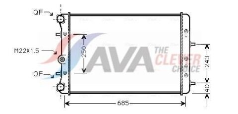 Радіатор охолодження SKODA (вир-во AVA) Радіатор охолодження SKODA (вир-во AVA)