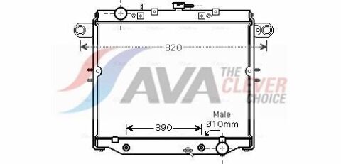 Радиатор охлаждения Lexus LX 470 (выр-во AVA)