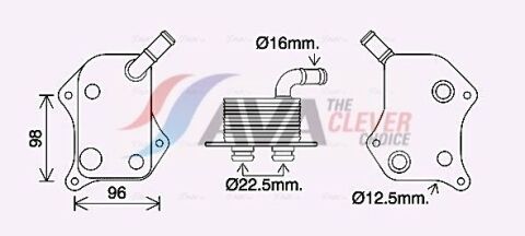 Олійний радіатор VW PASSAT (2001) 2.0 (вир-во AVA) Олійний радіатор VW PASSAT (2001) 2.0 (вир-во AVA)