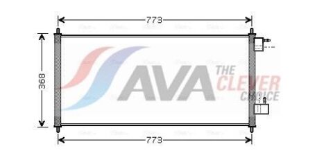 Радіатор кондиціонера FORD Transit Connect (P65, P70, P80) (вир-во AVA) Радіатор кондиціонера FORD Transit Connect (P65, P70, P80) (вир-во AVA)