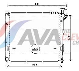 Радиатор охлаждения двигателя HYUNDAI SANTA FE (2013) 2.0 CRDI (Ava)