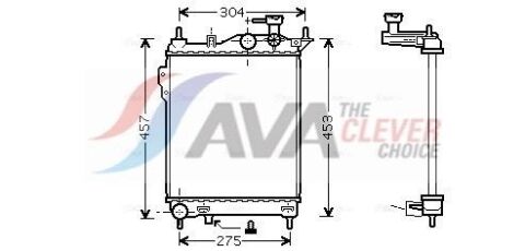 Радиатор охлаждения HYUNDAI GETZ (TB) (02-) 1.1-1.6i MT (выр-во AVA)