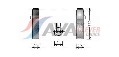Осушувач кондиціонера HYUNDAI TUCSON (2005) 2.0 CRDI/CRDI VGT (вир-во AVA)