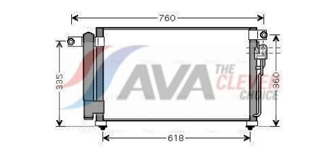 Радіатор кондиціонера KIA RIO (2005) 1.4 (Ava) Радіатор кондиціонера KIA RIO (2005) 1.4 (Ava)