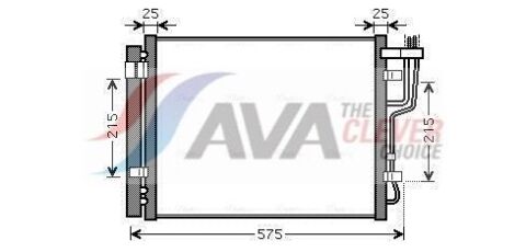Радіатор кондиціонера HYUNDAI i30 (FD) (07-) (AVA) Радіатор кондиціонера HYUNDAI i30 (FD) (07-) (AVA)