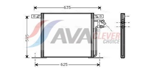 Радіатор кондиціонера MB VITO/V-CL G/D 95-03 (Ava)