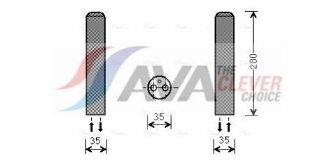 Осушитель кондиционера MAZDA 6 (2003) 2.0 CITD (выр-во AVA)
