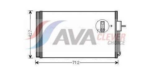Радіатор кондиціонера CHEVROLET VOLT (2011) (AVA)