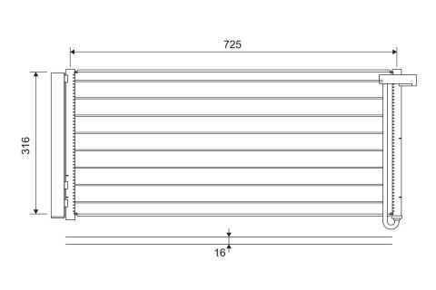 Радіатор кондиціонера Panamera 3.0/3.6/4.8 09-16