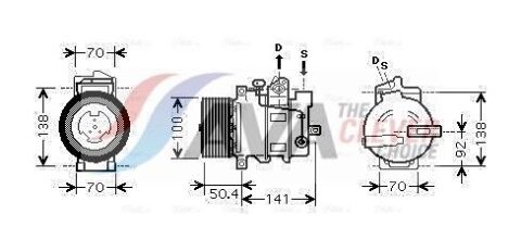 Компрессор кондиционера MERCEDES GL-CLASS W 164 (06-) GL 320 CDI (+) ( производство AVA)