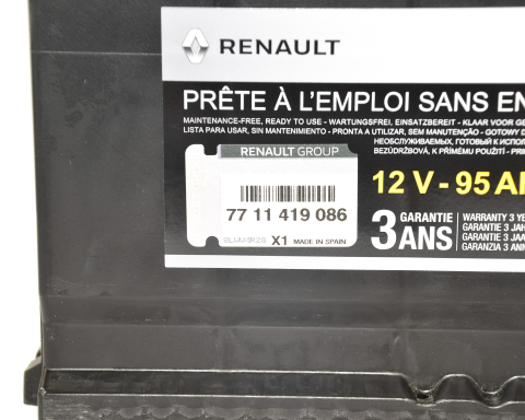 Акумулятор Renault Original L5 95Ah 850A R+ (353х75x190) Акумулятор Renault Original L5 95Ah 850A R+ (353х75x190)