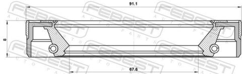 Сальник маточини передній 67.6x91.1x8x12.9 Сальник маточини передній 67.6x91.1x8x12.9