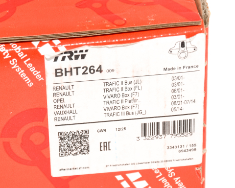 Тормозний супорт задній (L, лівий) Renault Trafic II + Opel Vivaro A 01->14