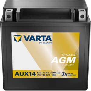Аккумулятор VARTA 12 В 13Агод./200А AGM AUXILIARY (L+) 150x87x146 B00 - без монтажного фланца