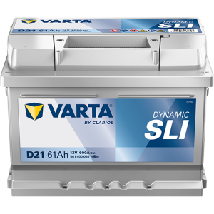 Акумулятор VARTA 12В 61Агод./600А (EN) Dynamic SLI (R+) 242x175x175 B13 - монтажний фланець 10.5мм (пусковий)