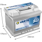 Аккумулятор VARTA 12 В 61Ач./600А (EN) Dynamic SLI (R+) 242x175x175 B13 - монтажный фланец 10.5мм (пусковой), фото 2 - интернет-магазин Auto-Mechanic