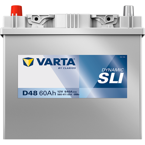 Акумулятор VARTA 12В 60Агод./540А (EN) Dynamic SLI (L+) 232x173x225 B00 - без монтажного фланця (пусковий)
