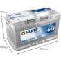 Аккумулятор VARTA 12 В 85Ач./800А (EN) Dynamic SLI (R+) 315x175x175 B13 - монтажный фланец 10.5мм (пусковой), фото 2 - интернет-магазин Auto-Mechanic