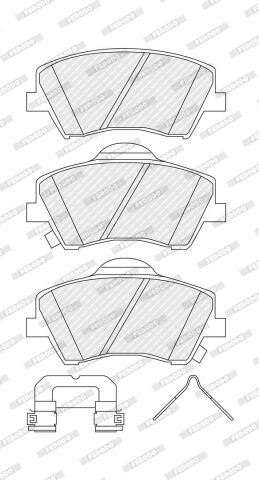 Комплект гальмівних колодок переднийіх (з комплектуючими), HYUNDAI ELANTRA V, ELANTRA VI, GENESIS, GRANDEUR, I30, IONIQ, VELOSTER  KIA CEE'D, CEED, NIRO, NIRO I, PRO CEE'D 1.0-Electric 09.10-
