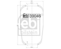 Пневмоподушка задний/передний (диаметр: 225/265 мм) MAN F8, HOCL VOLVO F10, F12, F16, FH12, FH16, FL10, FL12, FL7, FM10, FM12, FM7, NL 08.77-