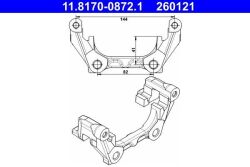 Скоба, суппорт тормоза задний RENAULT ESPACE IV, LAGUNA, LAGUNA II, III, VEL SATIS 1.5D-3.5 03.01- Скоба, суппорт тормоза задний RENAULT ESPACE IV, LAGUNA, LAGUNA II, III, VEL SATIS 1.5D-3.5 03.01-