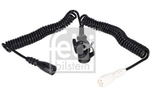 Спіральний електричний дріт (пластик / поліуретан, робоча довжина 4м, із штекерами, кількість контактів: 7/15, тип штепсельної вилки: Aftermarket, 24В температурний діапазон85/-40)