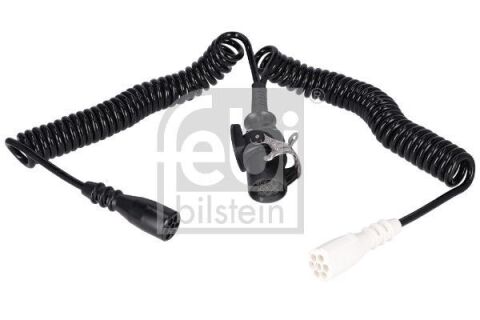 Спіральний електричний дріт (пластик / поліуретан, робоча довжина 4м, із штекерами, кількість контактів: 7/15, тип штепсельної вилки: Aftermarket, 24В температурний діапазон85/-40)